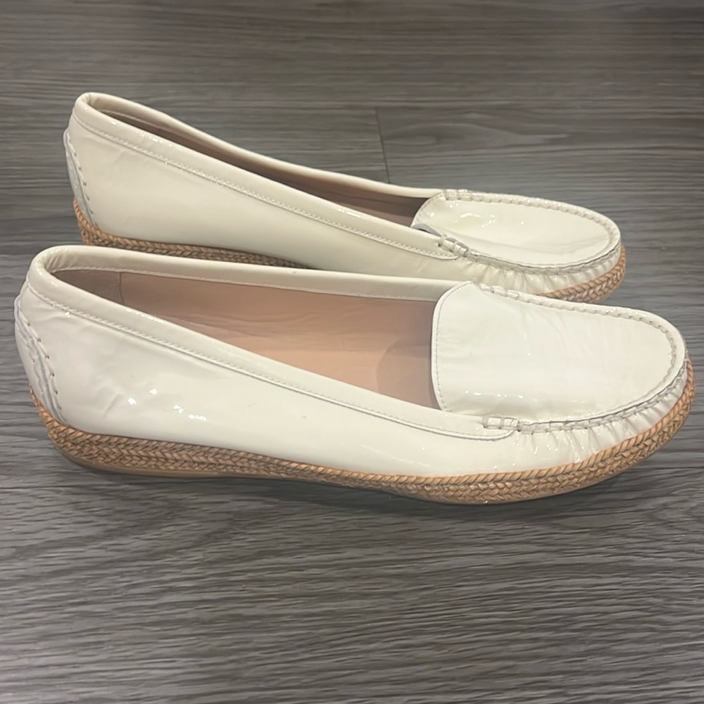 STUART WEITZMAN ESPADRILLE LOAFER PATENT LEATHER 8.5